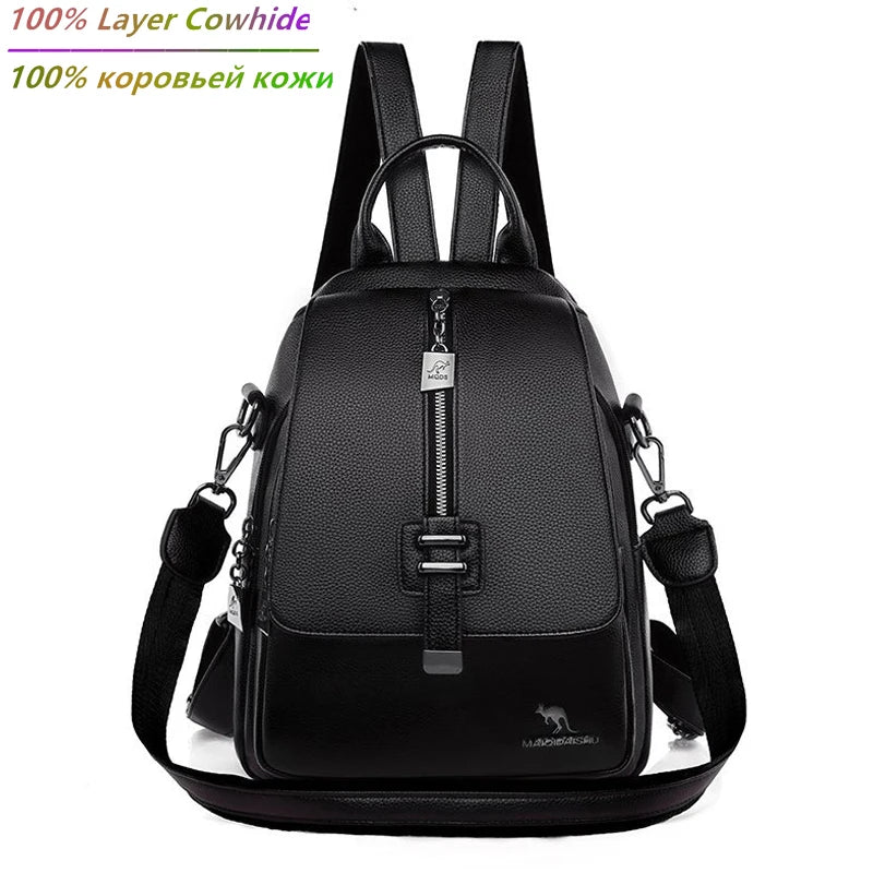 Designer High-Quality Leather Women's Backpack