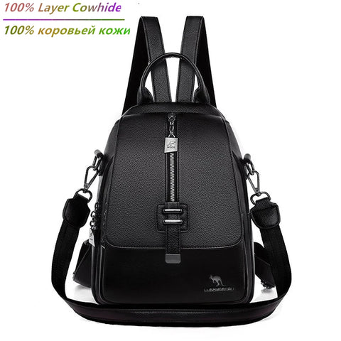 Designer High-Quality Leather Women's Backpack
