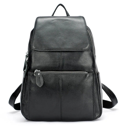 Zency 100% Genuine Leather Women Backpack - Stylish Daily Travel Knapsack