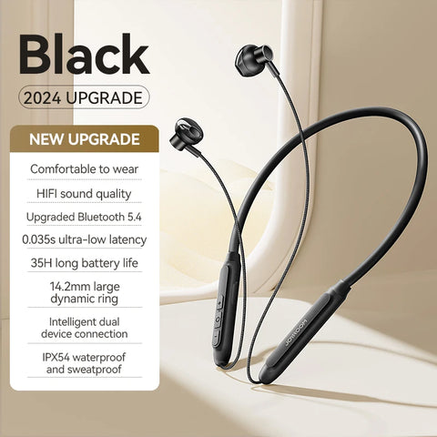 Joyroom Wireless Bluetooth Earphones with Magnetic Neckband and Built-in Mic for Sports