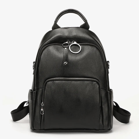 Zency Anti-Theft First Layer Leather Backpack for Women