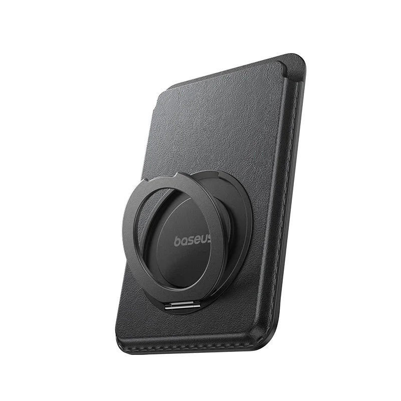 Baseus Magnetic Wallet Stand Case for iPhone 12-16 Pro Max - Slim PU Leather with 3 Card Slots
