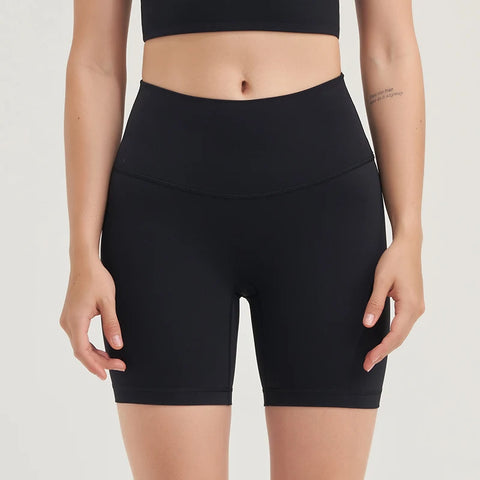 SOISOU Ribstof Yoga Shorts met Hoge Taille voor Dames