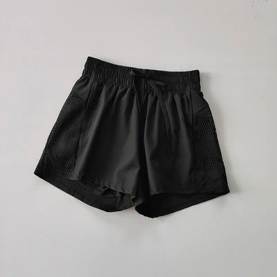 Women’s High-Waist 2-in-1 Yoga Shorts – Quick-Dry Fitness & Running Workout Shorts
