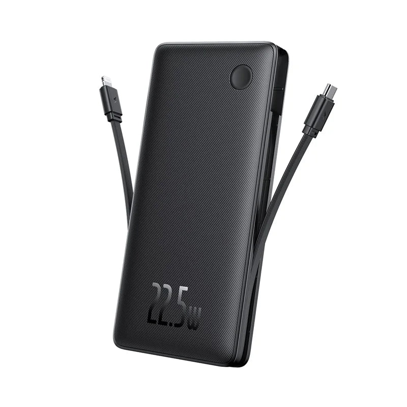 Baseus Duo 10000mAh Power Bank – 22.5W PD Fast-Charge with Dual Cables