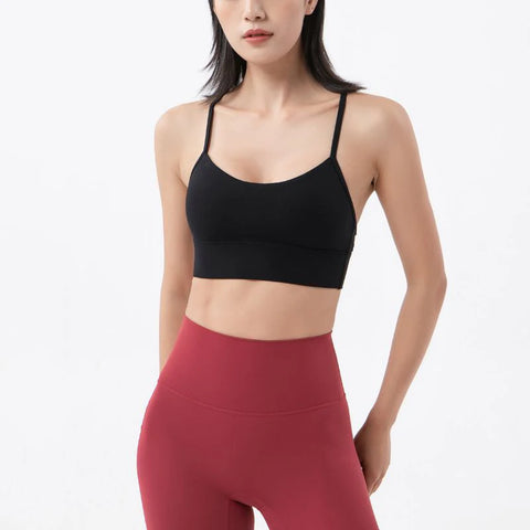SOISOU Nylon Sexy Top Dames Sportbeha voor Yoga en Fitness