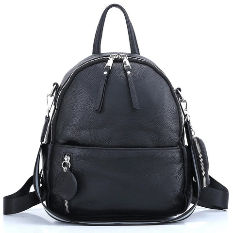 Zency Soft Cowhide Leather Backpack - Timeless Elegance for Everyday Adventures