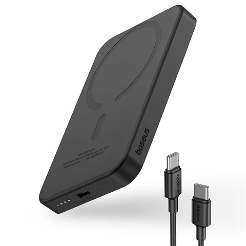 Baseus Core 5000mAh Magnetic Power Bank – Mini Wireless & 20W Wired Fast-Charge