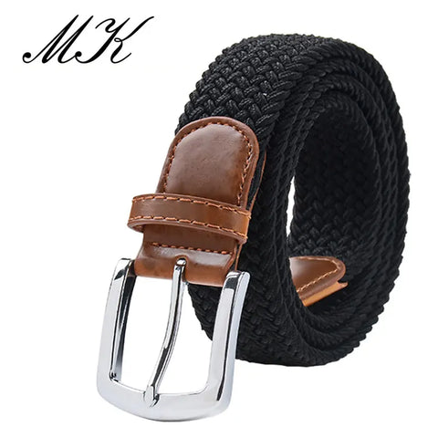 MaiKun Elastic Tactical Belt – Metal Pin Buckle Military Style for Men