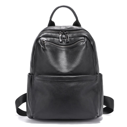 Zency Women's Soft Leather Backpack: Luxury Travel Rucksack with Large Capacity