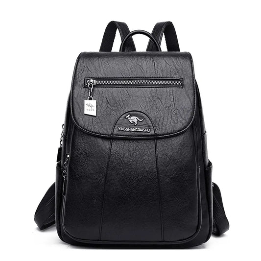 Vintage Soft Leather Women's Backpack - 5 Colors