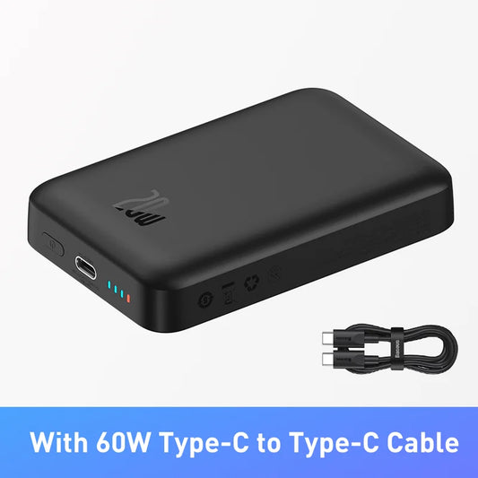 Baseus Neo 10000mAh Magnetic Power Bank – Mini Wireless Fast-Charge with Auto-Wake