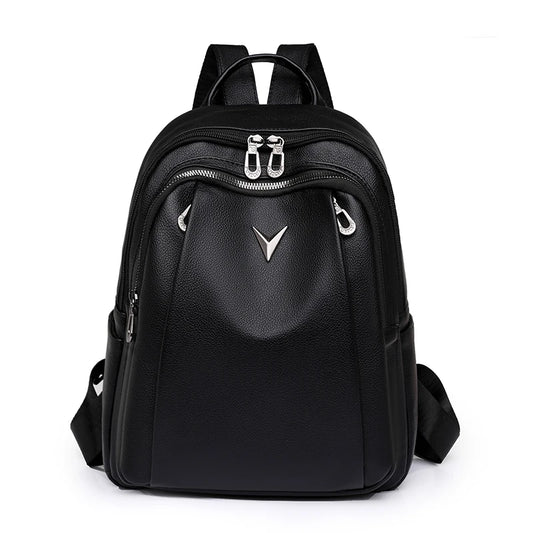 Large Capacity Women’s Vintage Leather Backpack Purse