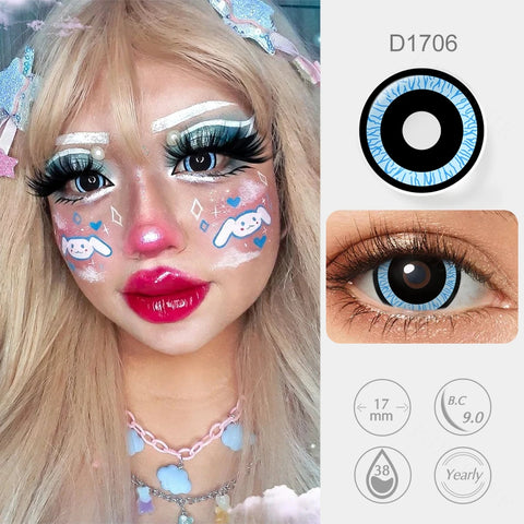 Pseyeche 17MM Mini Sclera Contact Lens for Cosplay