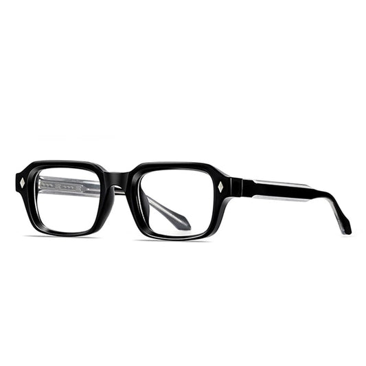 SHAUNA Retro Rechthoekige Zonnebril – Klinknagel-Detail UV400 Unisex Luxe Punk Zonnebrillen