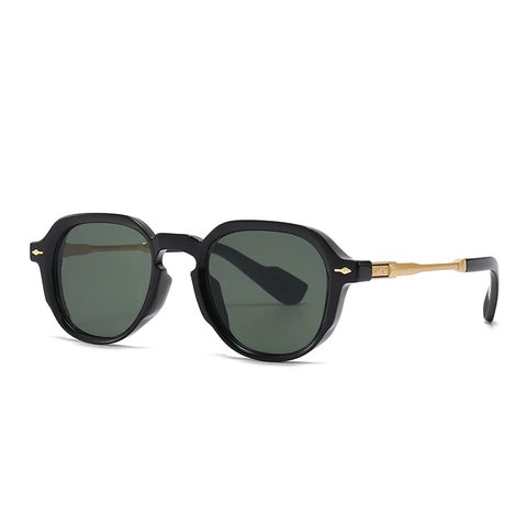 SHAUNA Retro Oval Rivet Zonnebril – Gradient UV400 Dameszonnebril