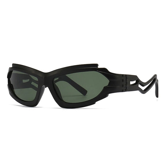 SHAUNA Unregelmäßige Cat-Eye-Sonnenbrille – Einzigartige UV400-Unisex-Luxussonnenbrille mit hohlem Bein