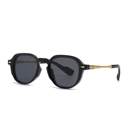 SHAUNA Retro Oval Rivet Zonnebril – Gradient UV400 Dameszonnebril