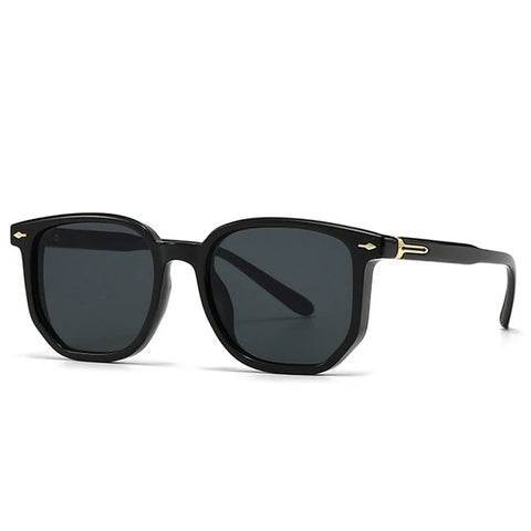 SHAUNA Polygon Square Gradient Zonnebril – Vintage Rivet UV400 Unisex Zonnebrillen