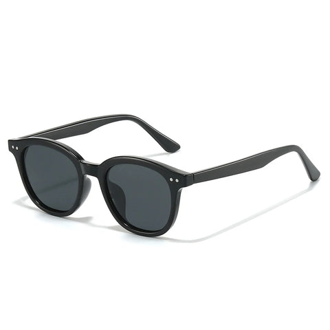 SHAUNA Vierkante gepolariseerde zonnebril - Retro Gradient Mirror UV400 Unisex klinknagel-detail zonnebril