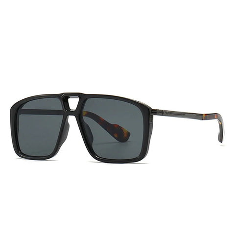 SHAUNA Retro pilotenzonnebril met dubbele brug - UV400-verloop, unisex zonnebril met klinknageldetail