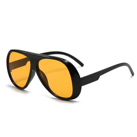 SHAUNA Oversized Pilotenzonnebril – Retro Gradient Mirror UV400 Unisex Zonnebrillen