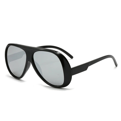 SHAUNA Oversized Pilotenzonnebril – Retro Gradient Mirror UV400 Unisex Zonnebrillen