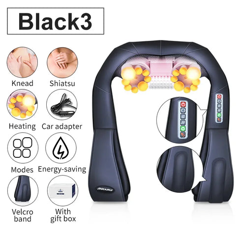 JinKaiRui U Shape Shiatsu Massager with Gift Box