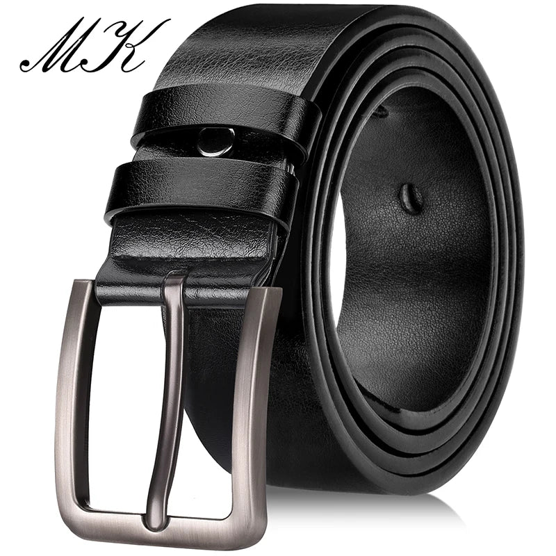 MaiKun PU Leather Belt – Anti-Scratch Alloy Pin Buckle for Casual & Business Wear