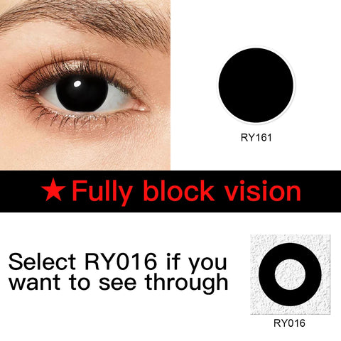 2 stuks Black Out Cosplay-contactlenzen 