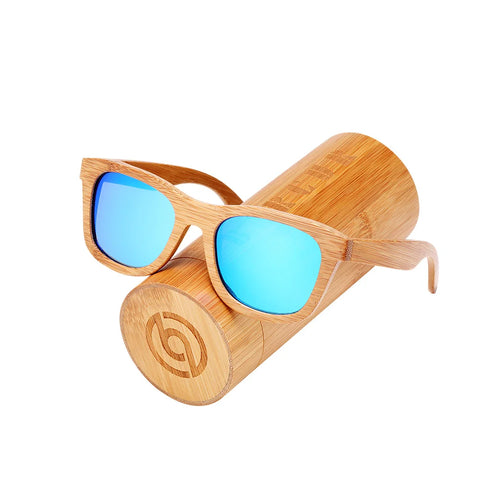 BARCUR Retro Bamboe Gepolariseerde Zonnebril – Handgemaakte Houten UV400 Unisex Zonnebrillen