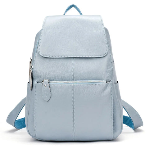 Zency 100% Genuine Leather Women Backpack - Stylish Daily Travel Knapsack