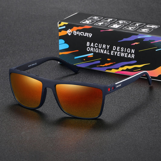 BARCUR Original Square Sports Polarized Zonnebril – UV400 Unisex Brillen voor Rijden en Buitenshuis