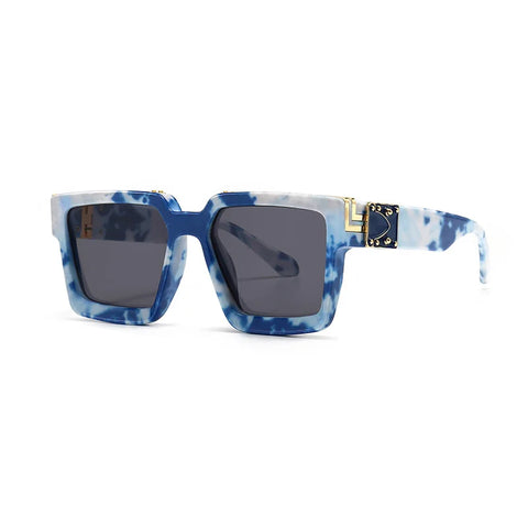 SHAUNA Retro Square Sunglasses – Candy-Color Silver Mirror UV400 Unisex Summer Shades