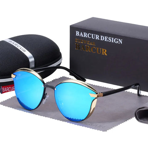 BARCUR Luxe ronde gepolariseerde zonnebril - UV400 dameszonnebril