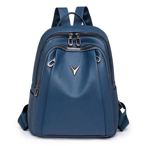 Large Capacity Women’s Vintage Leather Backpack Purse