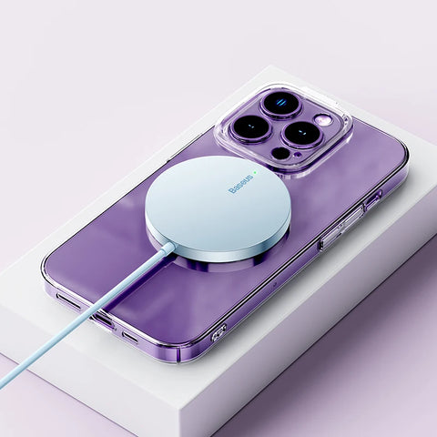 Baseus 15W Magnetic Wireless Charger for iPhone 14/15/16 - Fast Qi Charging Pad for Mini & Standard Models