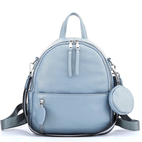 Zency Soft Cowhide Leather Backpack - Timeless Elegance for Everyday Adventures