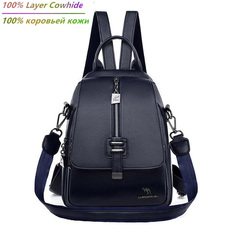 Designer High-Quality Leather Women's Backpack
