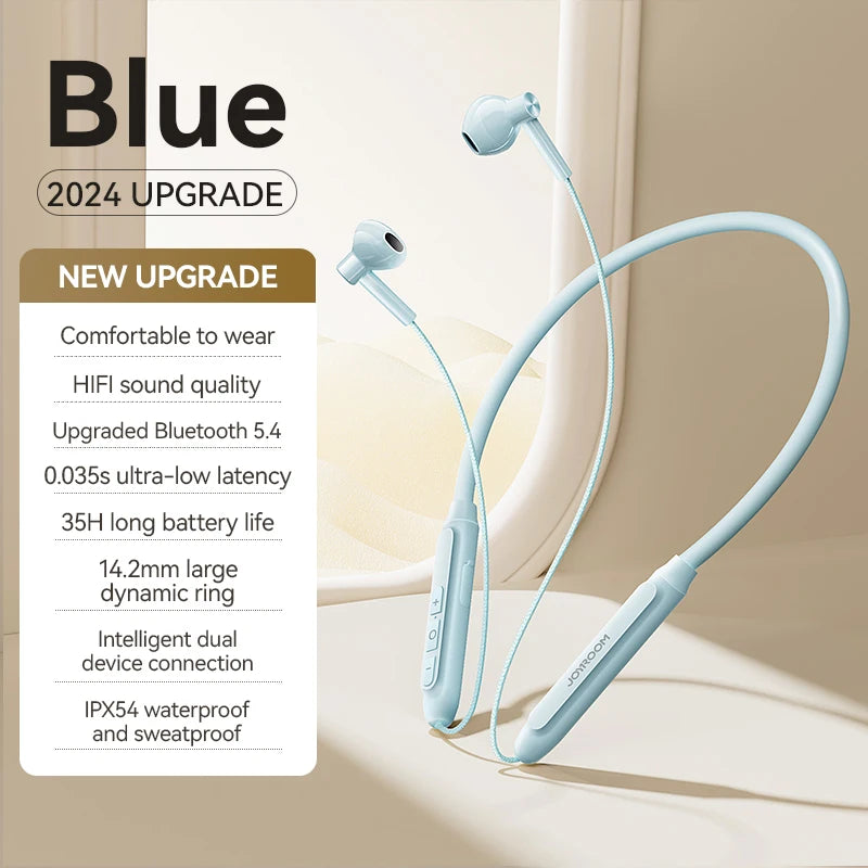 Joyroom Wireless Bluetooth Earphones with Magnetic Neckband and Built-in Mic for Sports