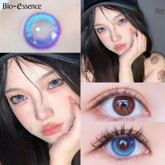 Bio-essence Korean Colored Contact Lenses - Pink & Cyan