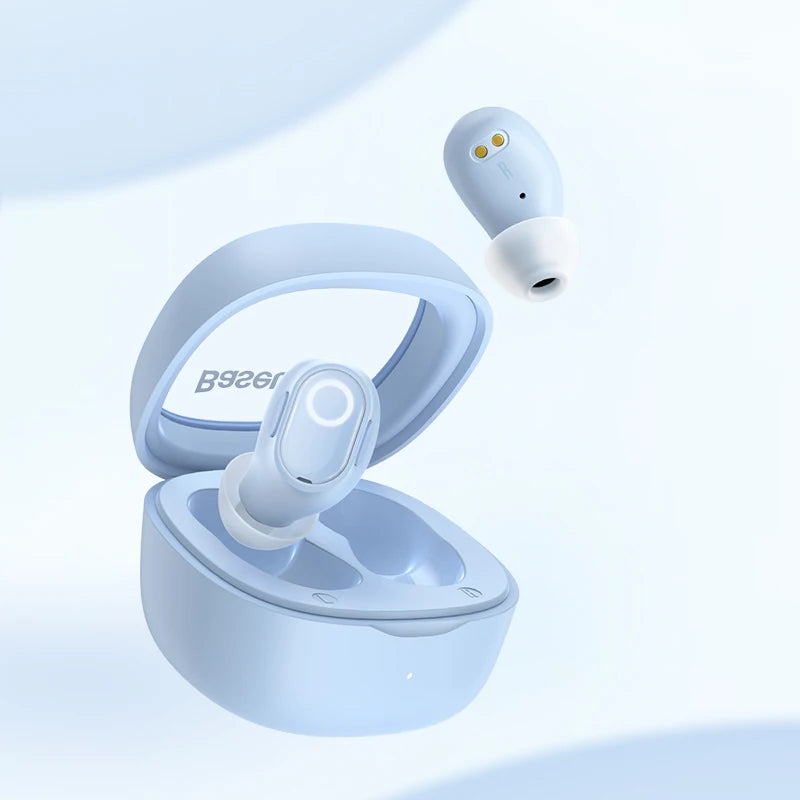 Baseus WM02 Wireless Earphones - TWS Bluetooth 5.3, Compact Design, 25-Hour Battery Life, Comfort Fit
