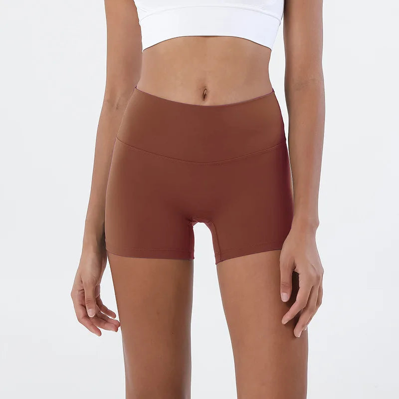 SOISOU Women's High Waist Nylon Gym Shorts