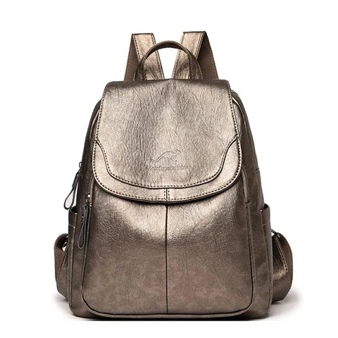 Stylish Large Capacity Leather Backpack Purse for Women