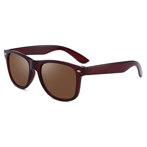 Klassieke vierkante gepolariseerde zonnebril - Retro zwarte UV400 unisex anti-reflecterende zonnebril