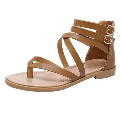 BEYARNE Zomer Dames Cross Tie Peep Toe Sandalen