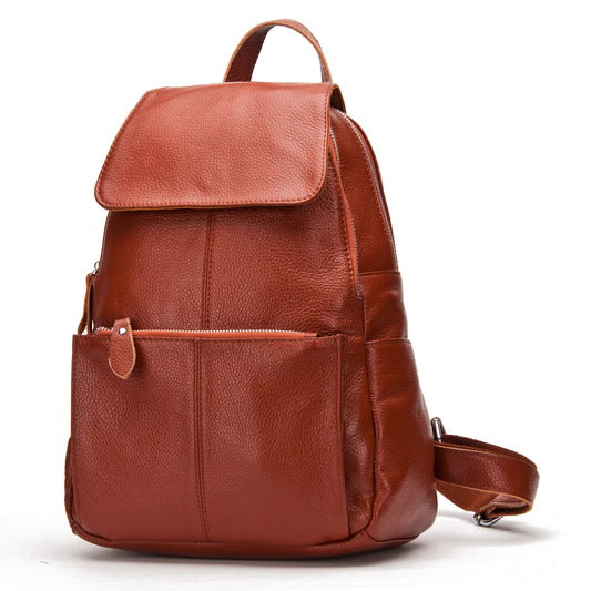 Zency Genuine Leather Women's Backpack - Designer Travel Knapsack