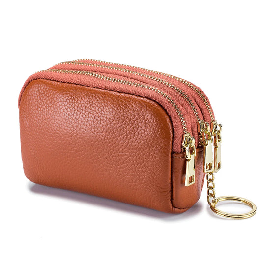 Zency Genuine Leather Multicolor Mini Wallet for Women