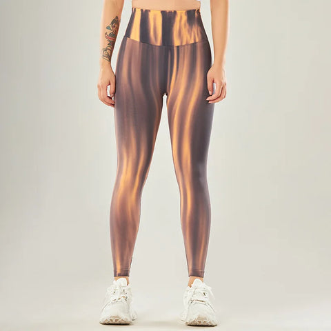 SOISOU Tie-dye naadloze leggings voor dames - Stijlvol comfort voor elke training