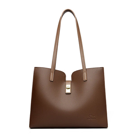 Luxury Soft Leather Women's Tote Bag - Large Capacity & Trendy Design